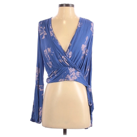 Free People Tops - Free People Floral Wrap Top Size Small